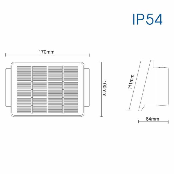 Aplica LED solara Vivalux DOMINO, 10W, 70lm , lumina neutra - Image 5