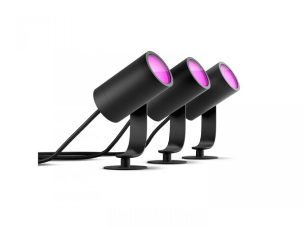 3 Spoturi LED RGB pentru exterior cu spike Philips Hue