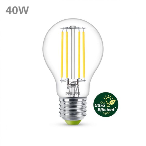 Bec LED Philips Classic A60, Ultra Efficient Light, E27, 2.3W - Image 4