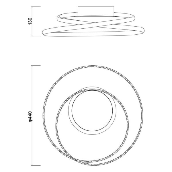 Plafoniera LED Vivalux ODEON, 38W, 2143 lm, lumina neutra (4000K), - Image 3