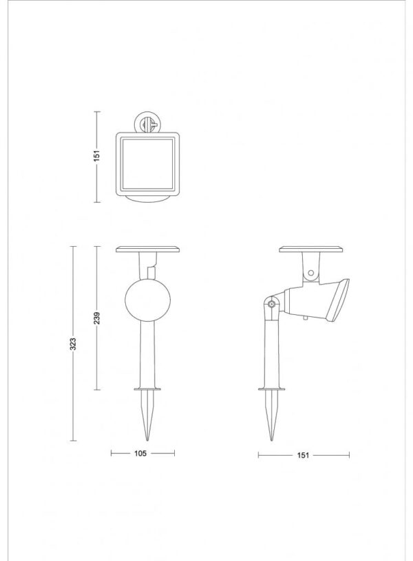 Spot LED solar pentru exterior cu spike Philips JIVIX, 1.4W, - Image 4