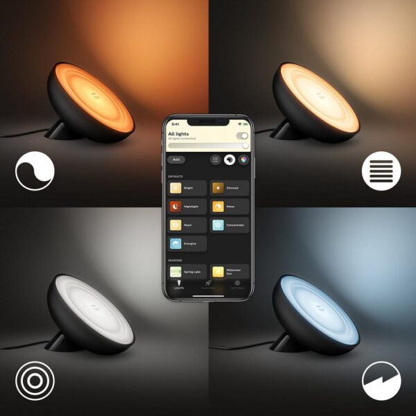 Lampa LED RGB Philips New Hue Bloom (gen4), Bluetooth, 7.1W, - Image 3