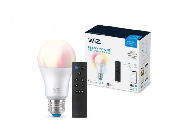 Pachet 1 Bec LED RGB inteligent WiZ Connected Colors A60,