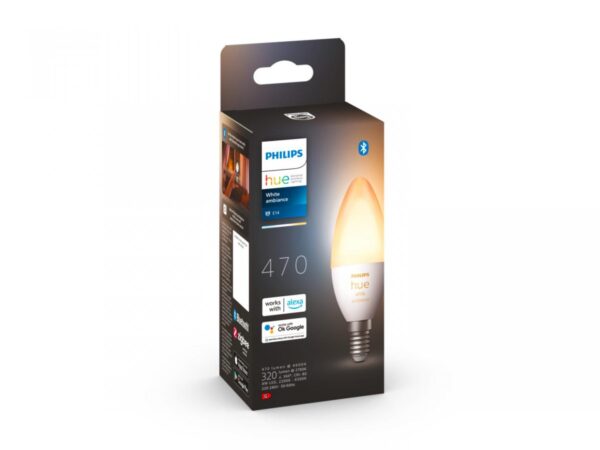 Bec LED inteligent Philips Hue B39, Bluetooth, E14, 4W, 470 - Image 4