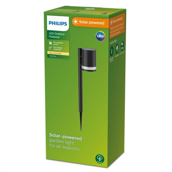 Lampa LED solara pentru exterior cu spike Philips FYCE, 1.5W,