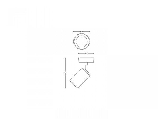 Spot LED RGB Philips Hue Fugato, Bluetooth, GU10, 5.7W, 350