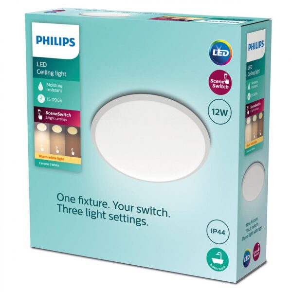 Plafoniera LED Philips Cavanal, 12W, 1200 lm, 3 trepte de