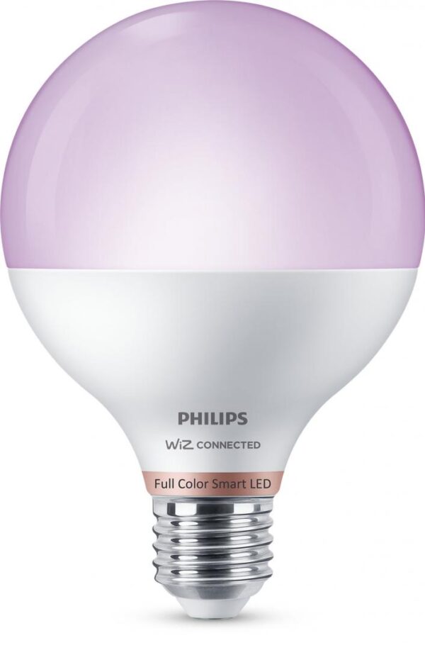 Bec LED RGB inteligent Philips Glob G95, Wi-Fi, Bluetooth,