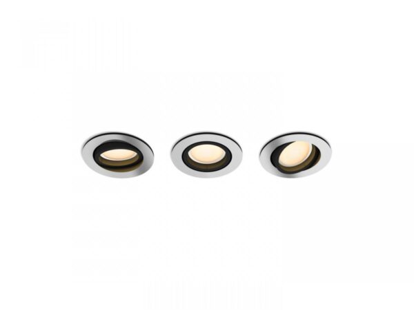 3 Spoturi LED incastrate Philips Hue Milliskin, Bluetooth, GU10, 3x5W - Image 3