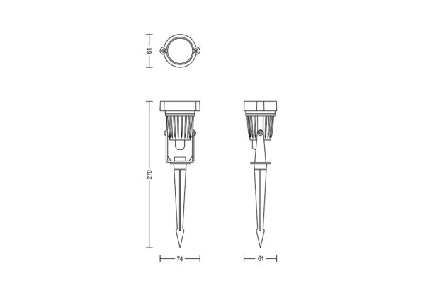 Spot LED pentru exterior cu spike Philips CAPER GARDEN LINK, - Image 4