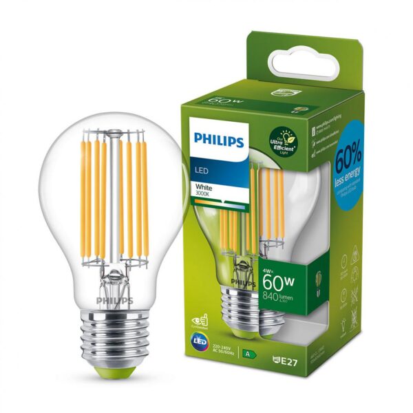 Bec LED Philips Classic A60, Ultra Efficient Light, E27,