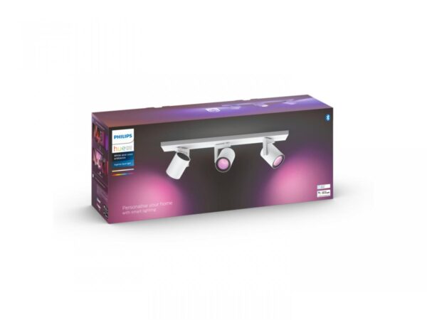 Spot LED RGB Triplu Philips Hue Argenta, Bluetooth, 3xGU10, 3x5.7W, - Image 3