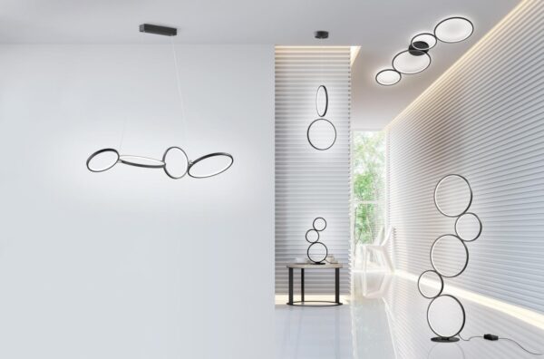 Lustra LED integrat Trio Rondo cu intrerupator dimmer, 22W, 230V,