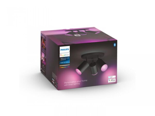 Spot LED RGB Triplu Philips Hue Fugato, Bluetooth, 3xGU10, 3x5.7W, - Image 3