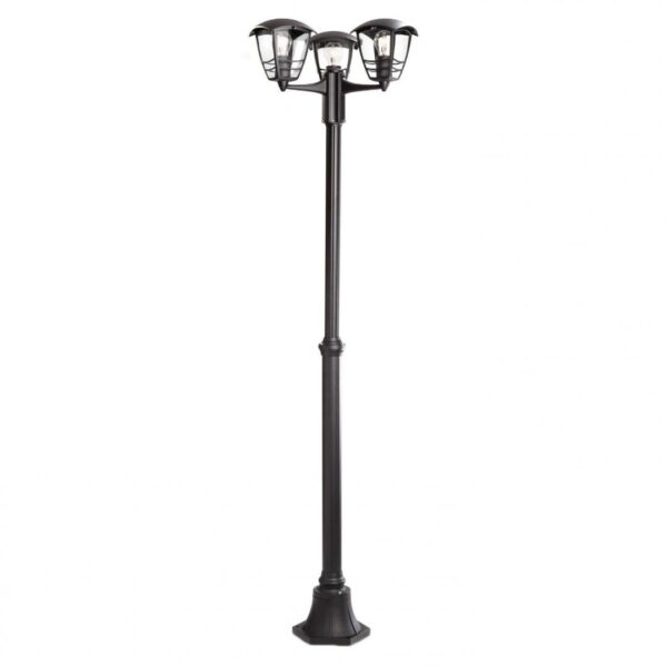Stalp tip felinar pentru iluminat exterior Philips Creek, 3xE27, 3x60W,