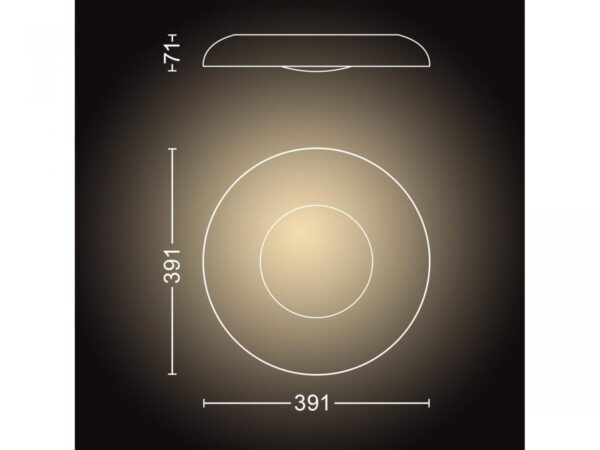 Plafoniera LED Philips Hue Still, Bluetooth, 22.5W (204W), 2500 lm, - Image 3