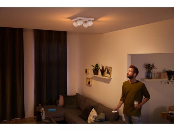 Spot LED Cvadruplu Philips Hue Buckram, Bluetooth, 4xGU10, 4x5W, 1400 - Image 3