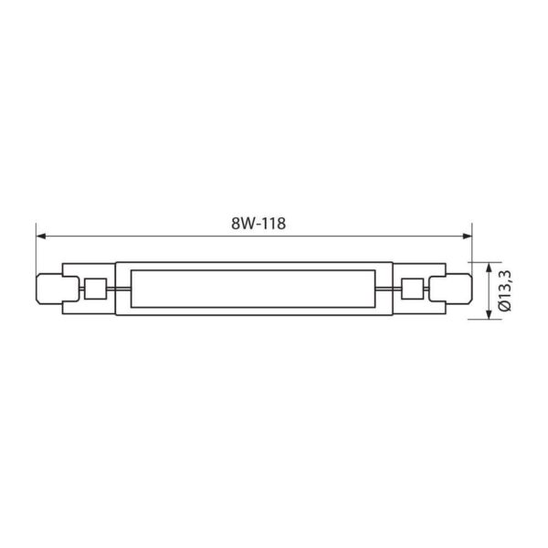 Bec LED Vivalux, R7s, 8W (75W), 1050 lm, lumina calda - Image 3