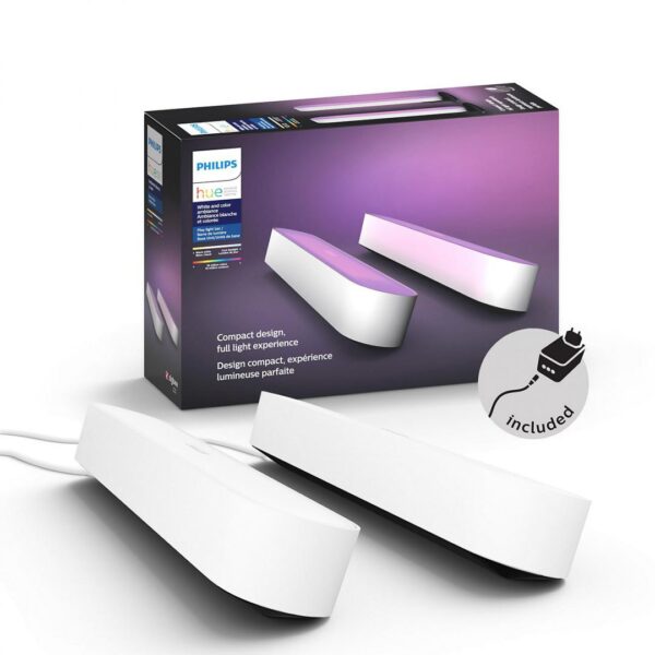Pachet 2 Lampi LED RGB Philips Hue Play, 6.6W, 530