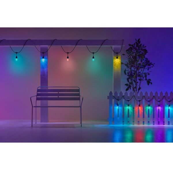 Ghirlanda inteligenta LED RGB pentru exterior Philips WIZ, 12 becuri - Image 6