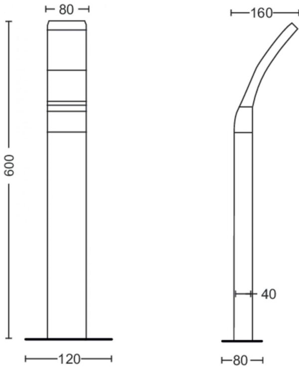 Stalp LED pentru iluminat exterior Philips Splay, 12W, 1100 lm, - Image 3