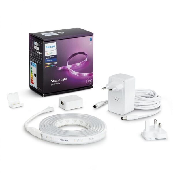 Banda LED RGB inteligenta Philips Hue Lightstrip Plus, Bluetooth, 20W, - Image 4