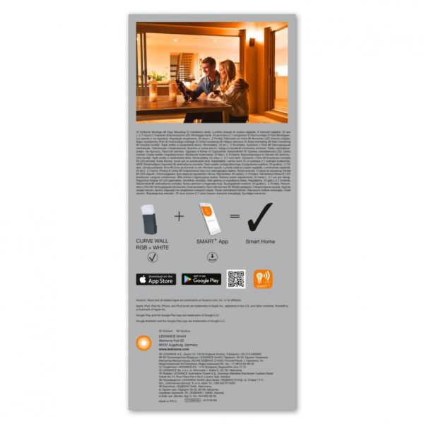 Aplica LED RGB pentru exterior Ledvance SMART+ Wifi Curve Wall, - Image 3