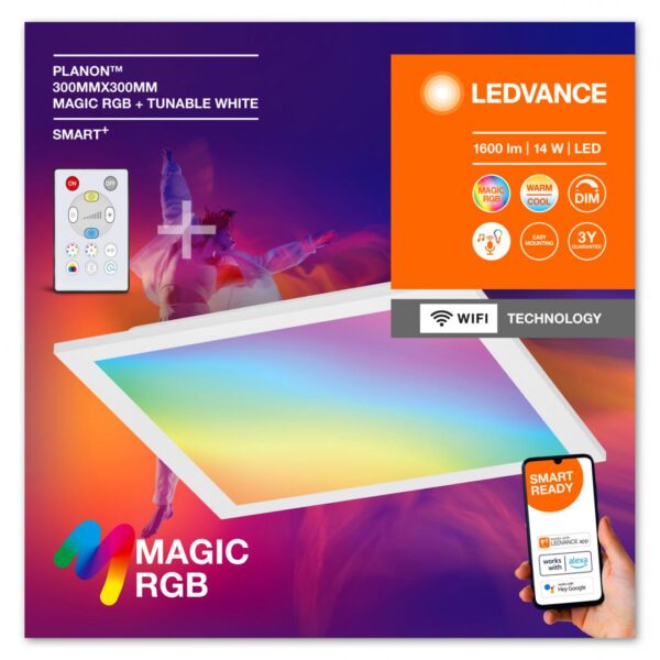 Panou LED RGB inteligent Ledvance SMART+ Wifi PLANON Magic cu