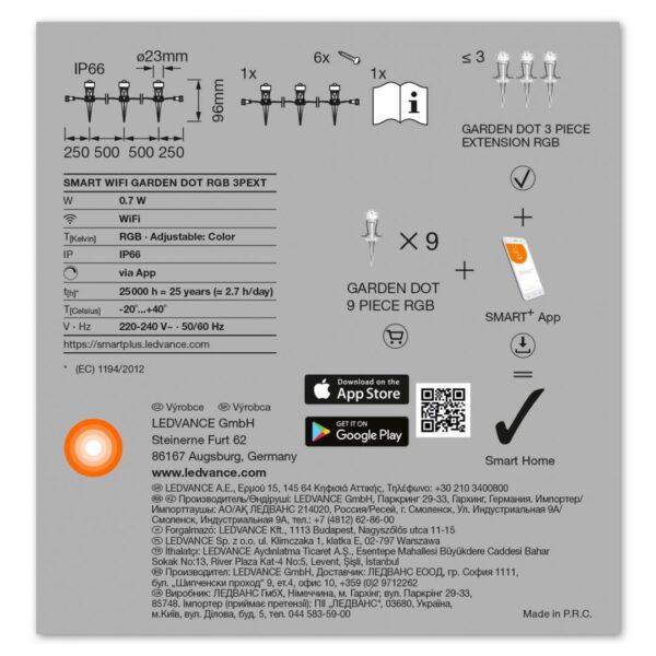 Extensie Ghirlanda LED RGB pentru exterior cu spike Ledvance SMART+ - Image 4
