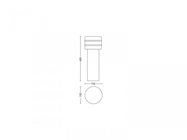 Stalp LED pentru iluminat exterior Philips Tuar, 9W (60W), 1000 - Image 3