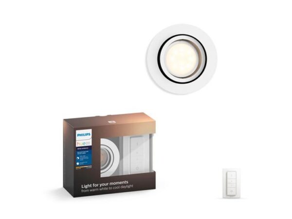 Spot LED incastrat Philips Hue Milliskin, Bluetooth, GU10, 5.5W (25W) - Image 4
