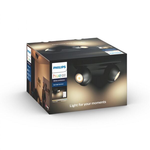 Spot LED Cvadruplu Philips Hue Buckram, Bluetooth, 4xGU10, 4x5W, 1400 - Image 4