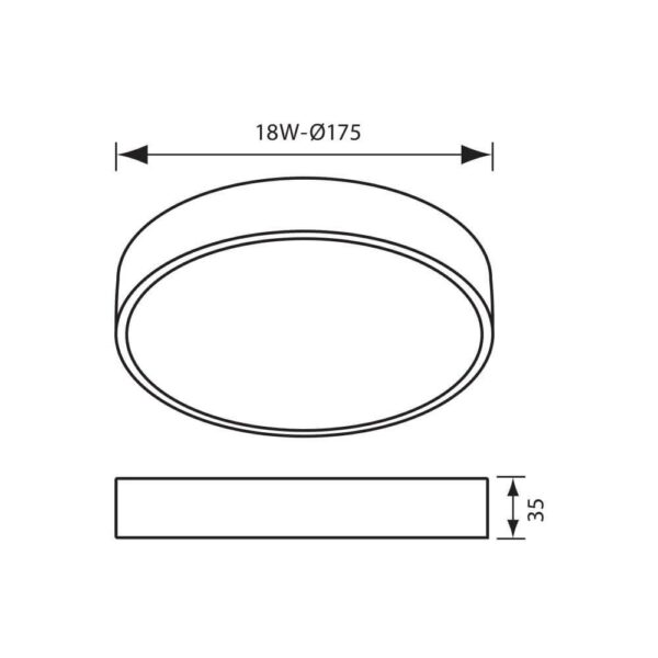 Plafoniera LED pentru baie Vivalux ROUND DARS, 18W, 1440 lm, - Image 3