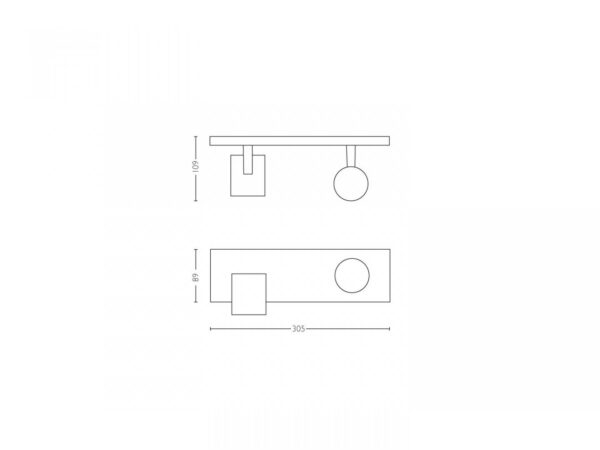 Spot LED Dublu Philips Hue Runner, Bluetooth, 2xGU10, 2x5.5W, 700 - Image 3