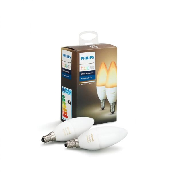 2 Becuri LED inteligente Philips Hue B39, Bluetooth, E14, 6W - Image 4