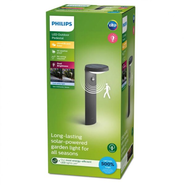 Stalp LED solar pentru exterior cu senzor de miscare Philips - Image 4