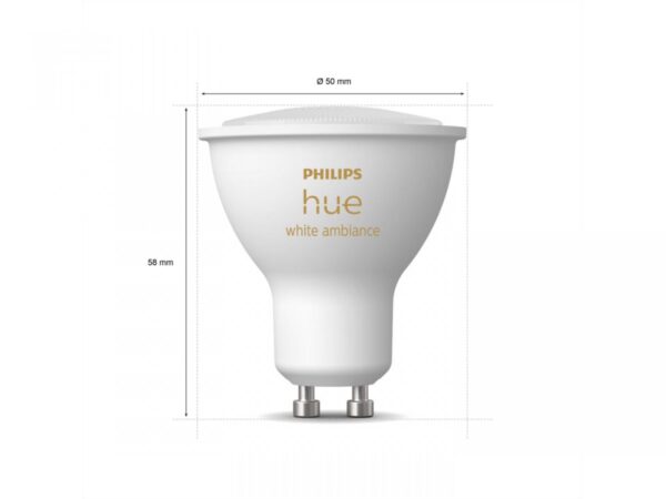 Bec LED inteligent Philips Hue Spot, Bluetooth, GU10, 5W, 350 - Image 3
