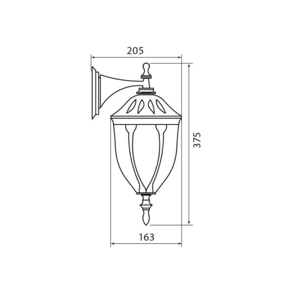 Aplica tip felinar Vivalux TOSCA DOWN, E27, max 1x60W, IP44, - Image 3