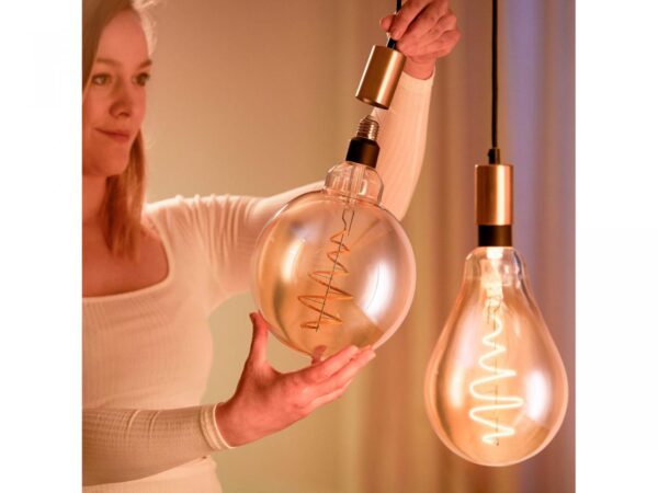 Bec LED inteligent vintage (decorativ) WiZ Connected Filament Gold G200 - Image 3