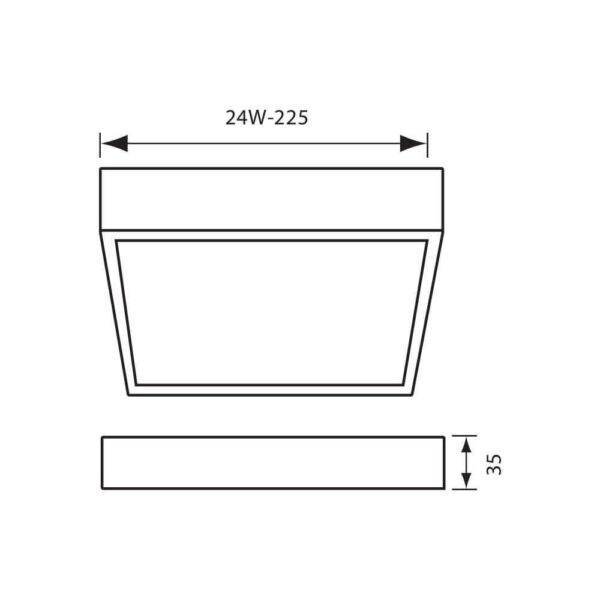Plafoniera LED Vivalux SQUARE HUGO, 24W, 1920 lm, lumina neutra - Image 3