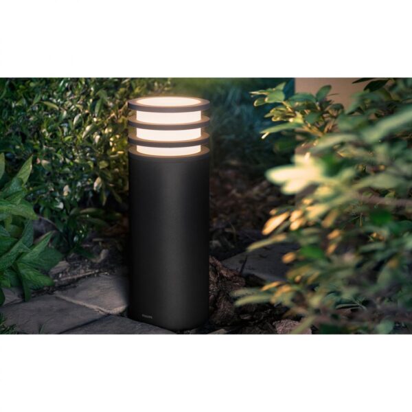 Stalp LED pentru exterior Philips Hue Lucca, 1xE27, 9W (60W), - Image 6