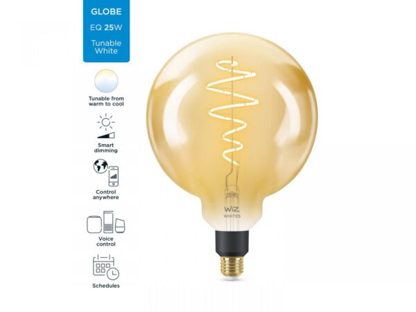 Bec LED inteligent vintage (decorativ) WiZ Connected Filament Gold G200 - Image 4
