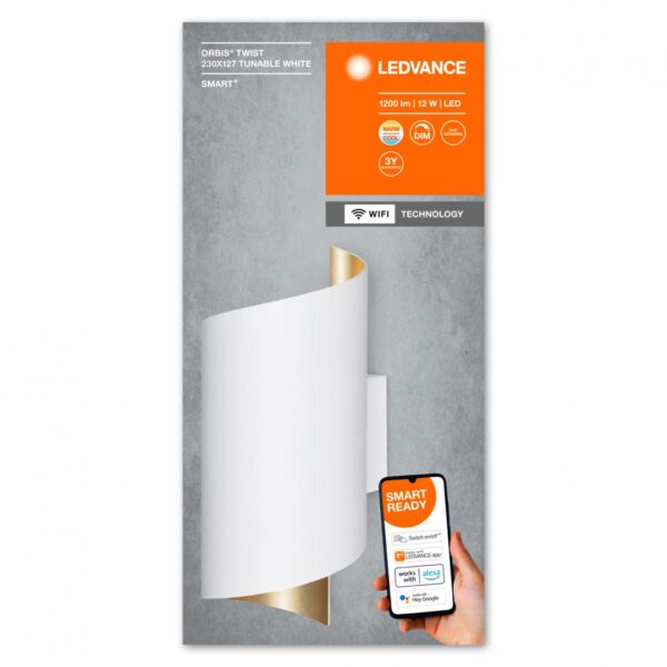 Aplica LED inteligenta Ledvance SMART+ Wifi Orbis Wall Twist, 12W,
