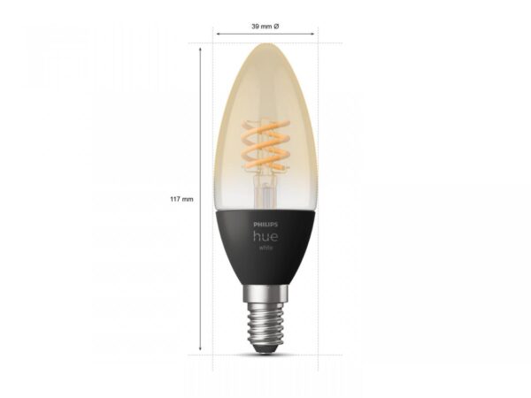 2 Becuri LED inteligente Philips Hue B39, Bluetooth, E14, 4.5W - Image 4