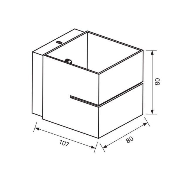 Aplica Vivalux SQUARE ADEL, G9, IP20, 80x80x107mm, Negru-Auriu, bec neinclus - Image 3