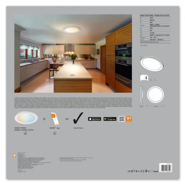 Plafoniera LED inteligenta Ledvance SMART+ Wifi Orbis Frame 500, 34W, - Image 4