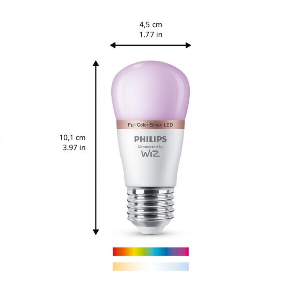 Bec LED RGB inteligent Philips Bulb P45, Wi-Fi, Bluetooth, E27, - Image 5
