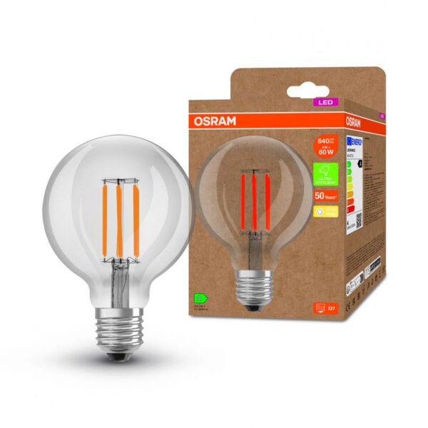 Bec LED Osram Globe A95, Ultra Efficient Light, E27, 4W - Image 3