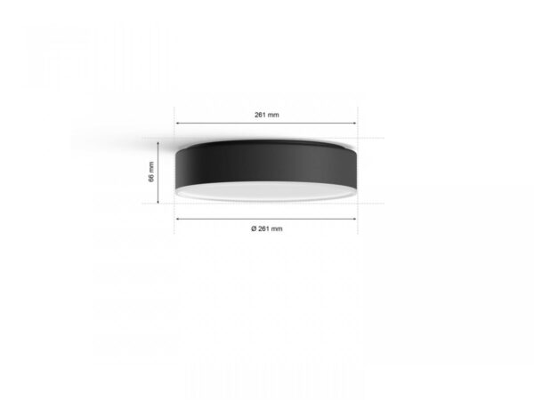 Plafoniera LED Philips Hue Enrave, Bluetooth, 9.6W, 1220 lm, lumina - Image 3
