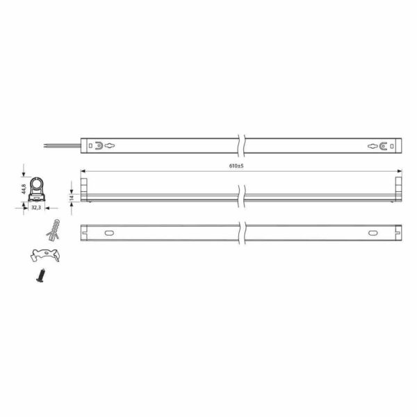 Aplica LED liniara Vivalux GOLF, 10W, 830 lm, lumina neutra - Image 3